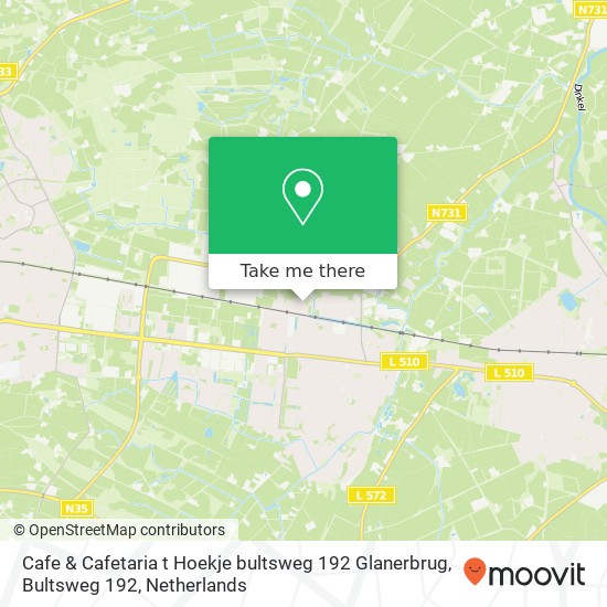 Cafe & Cafetaria t Hoekje bultsweg 192 Glanerbrug, Bultsweg 192 map