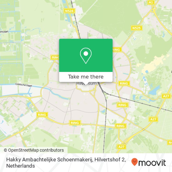 Hakky Ambachtelijke Schoenmakerij, Hilvertshof 2 Karte