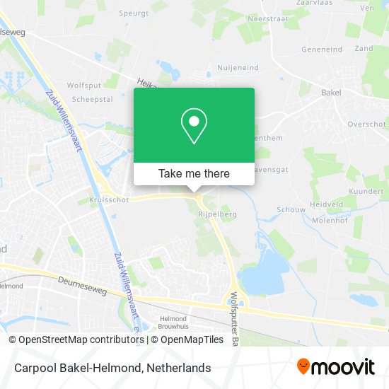 Carpool Bakel-Helmond map