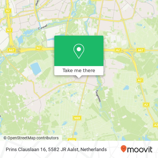 Prins Clauslaan 16, 5582 JR Aalst map