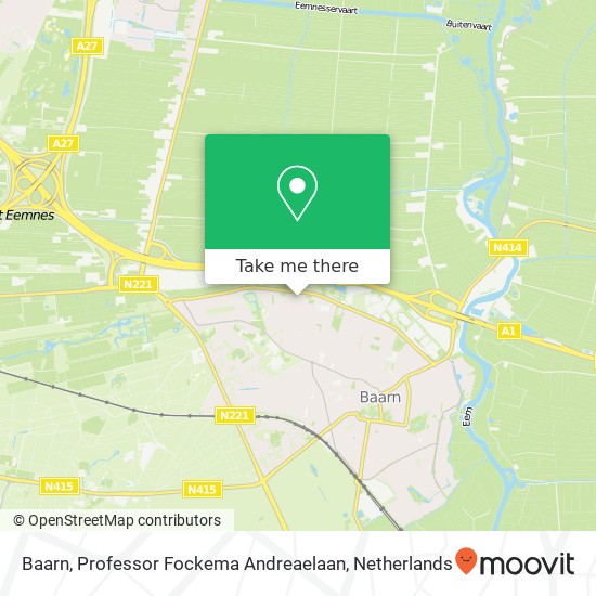 Baarn, Professor Fockema Andreaelaan map