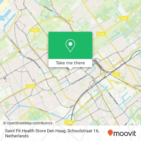 Saint Fit Health Store Den Haag, Schoolstraat 16 map