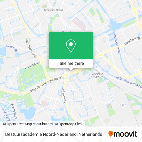 Bestuursacademie Noord-Nederland Karte