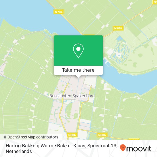 Hartog Bakkerij Warme Bakker Klaas, Spuistraat 13 map