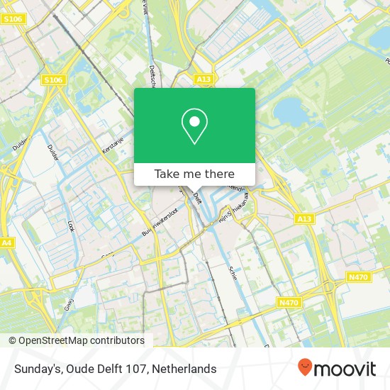 Sunday's, Oude Delft 107 map