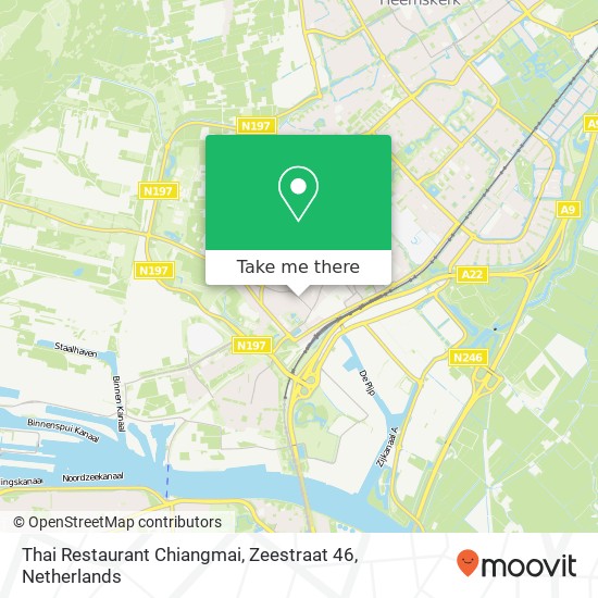 Thai Restaurant Chiangmai, Zeestraat 46 kaart