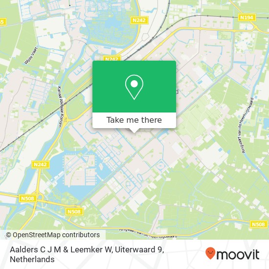 Aalders C J M & Leemker W, Uiterwaard 9 Karte