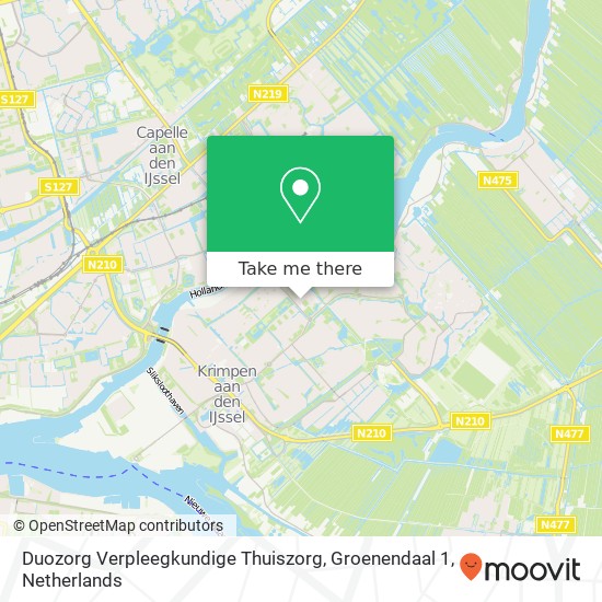 Duozorg Verpleegkundige Thuiszorg, Groenendaal 1 Karte