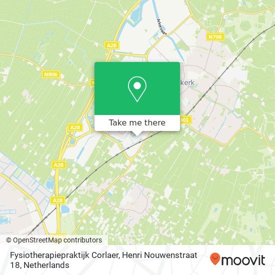 Fysiotherapiepraktijk Corlaer, Henri Nouwenstraat 18 map