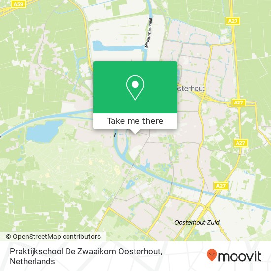 Praktijkschool De Zwaaikom Oosterhout, Nassaustraat 10 map