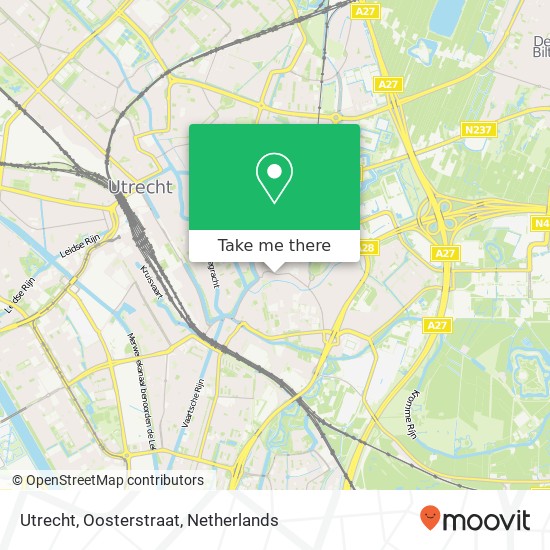 Utrecht, Oosterstraat Karte