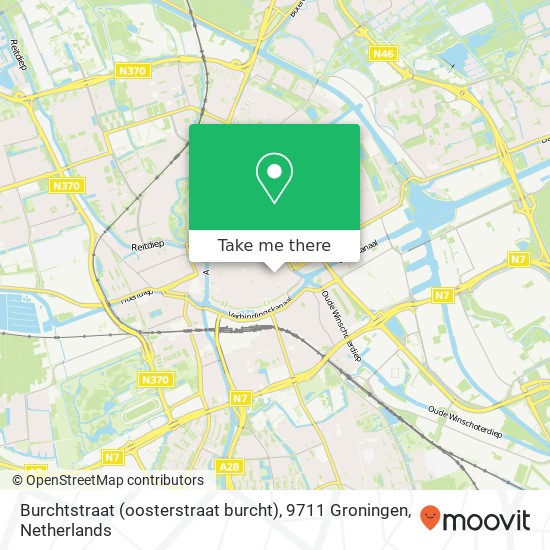 Burchtstraat (oosterstraat burcht), 9711 Groningen map