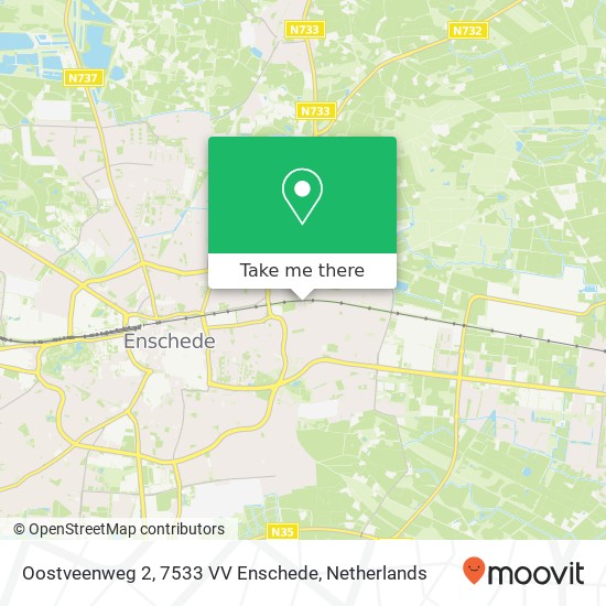 Oostveenweg 2, 7533 VV Enschede Karte