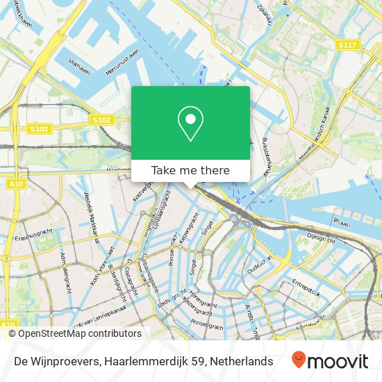 De Wijnproevers, Haarlemmerdijk 59 map