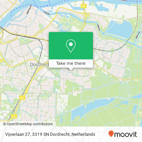 Vijverlaan 27, 3319 SN Dordrecht Karte