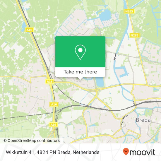 Wikketuin 41, 4824 PN Breda map