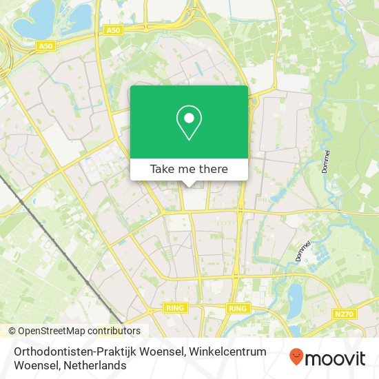 Orthodontisten-Praktijk Woensel, Winkelcentrum Woensel map