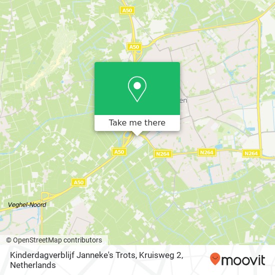 Kinderdagverblijf Janneke's Trots, Kruisweg 2 map