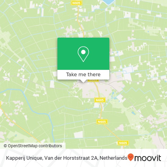 Kapperij Unique, Van der Horststraat 2A map