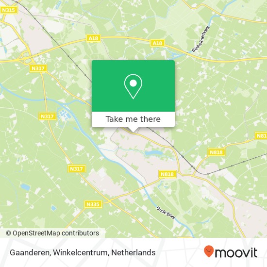 Gaanderen, Winkelcentrum map