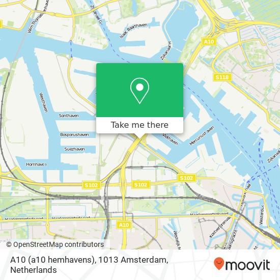 A10 (a10 hemhavens), 1013 Amsterdam Karte