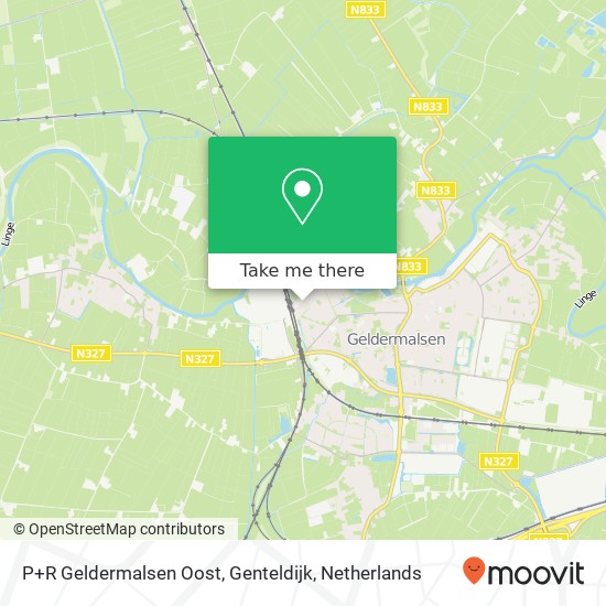 P+R Geldermalsen Oost, Genteldijk map