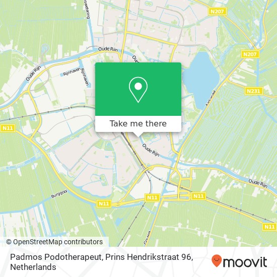 Padmos Podotherapeut, Prins Hendrikstraat 96 Karte