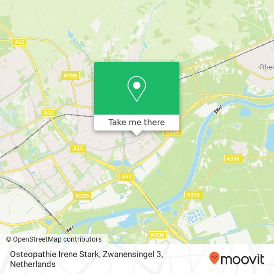 Osteopathie Irene Stark, Zwanensingel 3 map