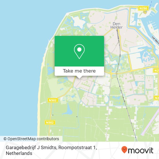Garagebedrijf J Smidts, Roompotstraat 1 map