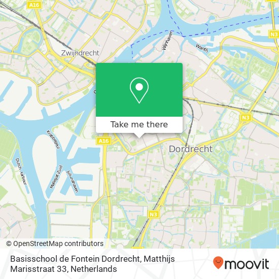 Basisschool de Fontein Dordrecht, Matthijs Marisstraat 33 Karte