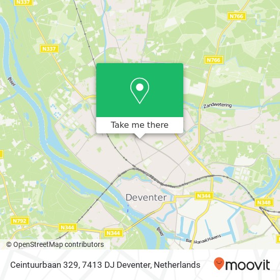 Ceintuurbaan 329, 7413 DJ Deventer map