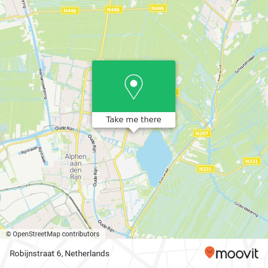 Robijnstraat 6, 2403 BR Alphen aan den Rijn map