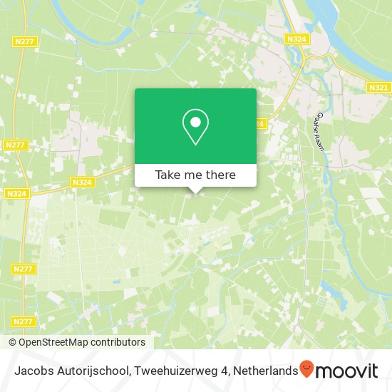 Jacobs Autorijschool, Tweehuizerweg 4 map