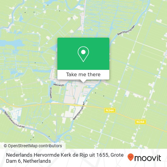 Nederlands Hervormde Kerk de Rijp uit 1655, Grote Dam 6 map