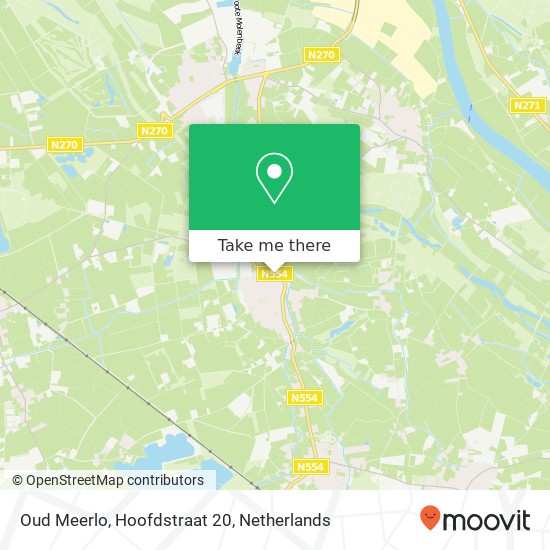 Oud Meerlo, Hoofdstraat 20 Karte