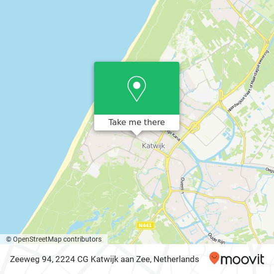 Zeeweg 94, 2224 CG Katwijk aan Zee Karte