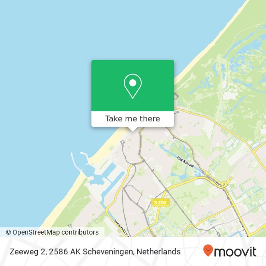 Zeeweg 2, 2586 AK Scheveningen Karte