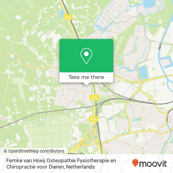 Femke van Hoeij Osteopathie Fysiotherapie en Chiropractie voor Dieren, Haverdijk 37 map