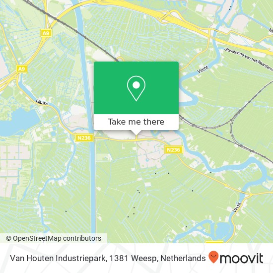 Van Houten Industriepark, 1381 Weesp Karte