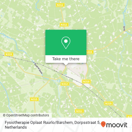 Fysiotherapie Oplaat Ruurlo / Barchem, Dorpsstraat 5 map