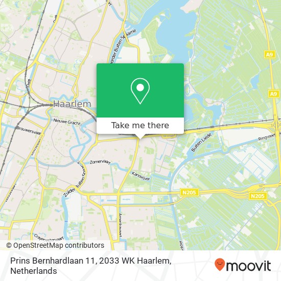 Prins Bernhardlaan 11, 2033 WK Haarlem map