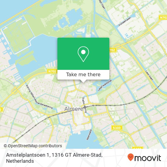 Amstelplantsoen 1, 1316 GT Almere-Stad map