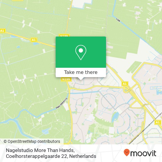 Nagelstudio More Than Hands, Coelhorsterappelgaarde 22 map