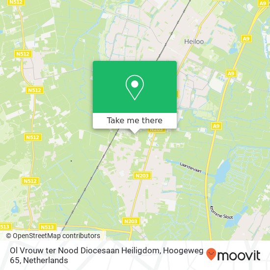 Ol Vrouw ter Nood Diocesaan Heiligdom, Hoogeweg 65 map