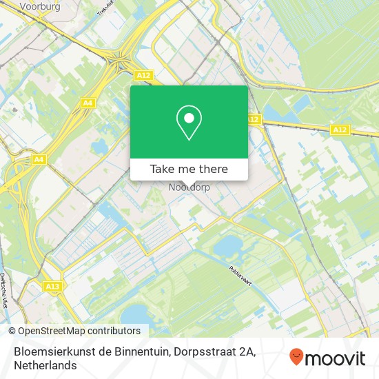 Bloemsierkunst de Binnentuin, Dorpsstraat 2A map