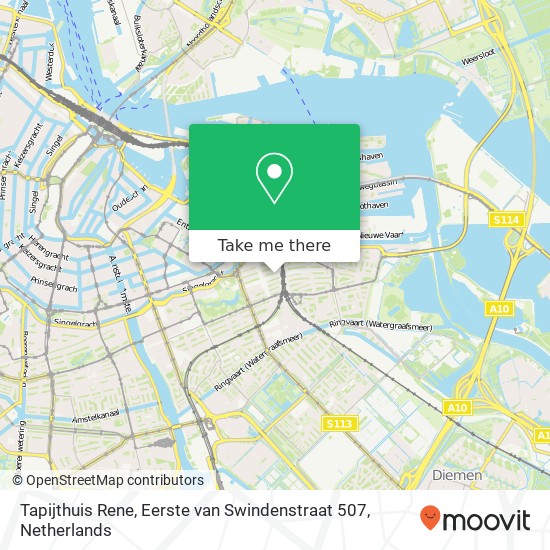 Tapijthuis Rene, Eerste van Swindenstraat 507 map