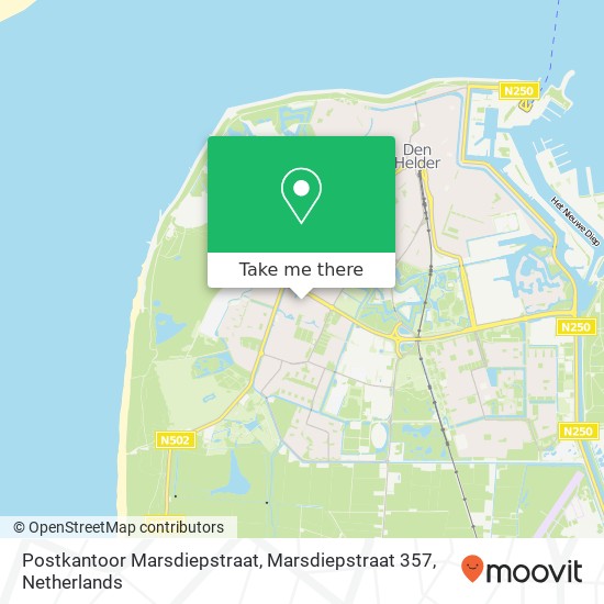 Postkantoor Marsdiepstraat, Marsdiepstraat 357 map