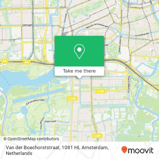 Van der Boechorststraat, 1081 HL Amsterdam map