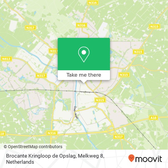 Brocante Kringloop de Opslag, Melkweg 8 map