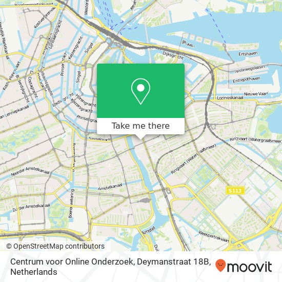 Centrum voor Online Onderzoek, Deymanstraat 18B Karte